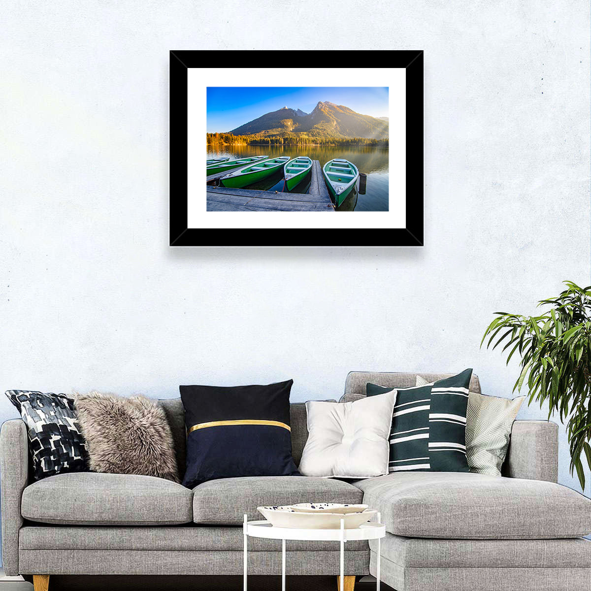 Moored Boats at Hintersee Wall Art