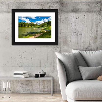 Sylvan Lake Dockside Scene Wall Art