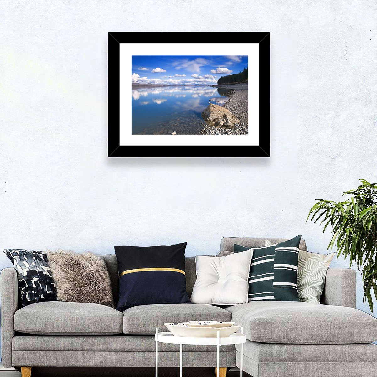 Pukaki Pebbled Shoreline Wall Art