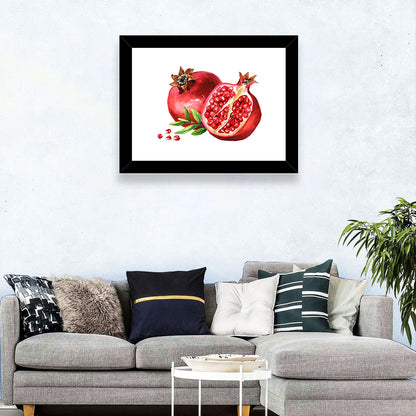 Fresh Pomegranate Watercolor Wall Art
