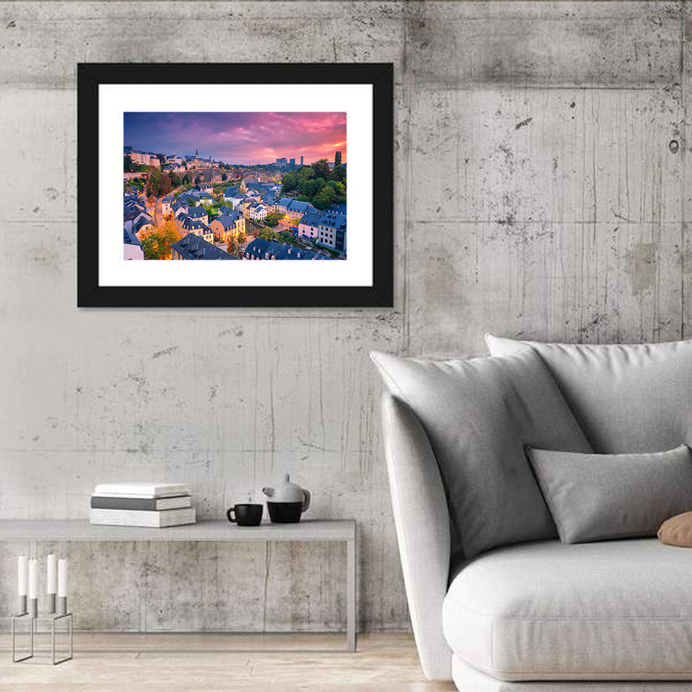 Luxembourg Grund at Dusk Wall Art