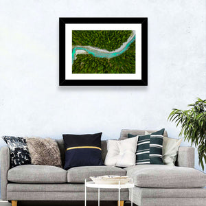 Inn River & Forest Aerial Wall Art