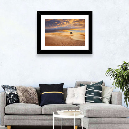 Sahara Camel Rider at Sunset Wall Art
