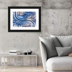 Snowy Forest Road at Golden Hour Wall Art