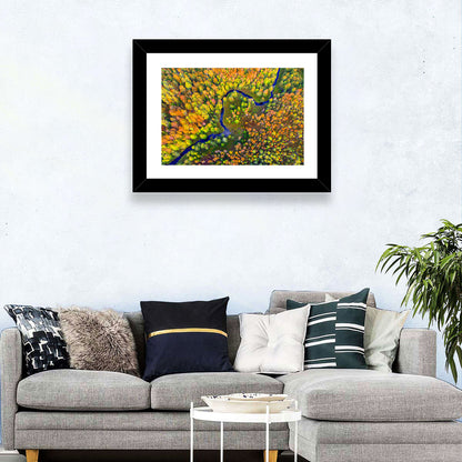 Winding Autumn River Wall Art