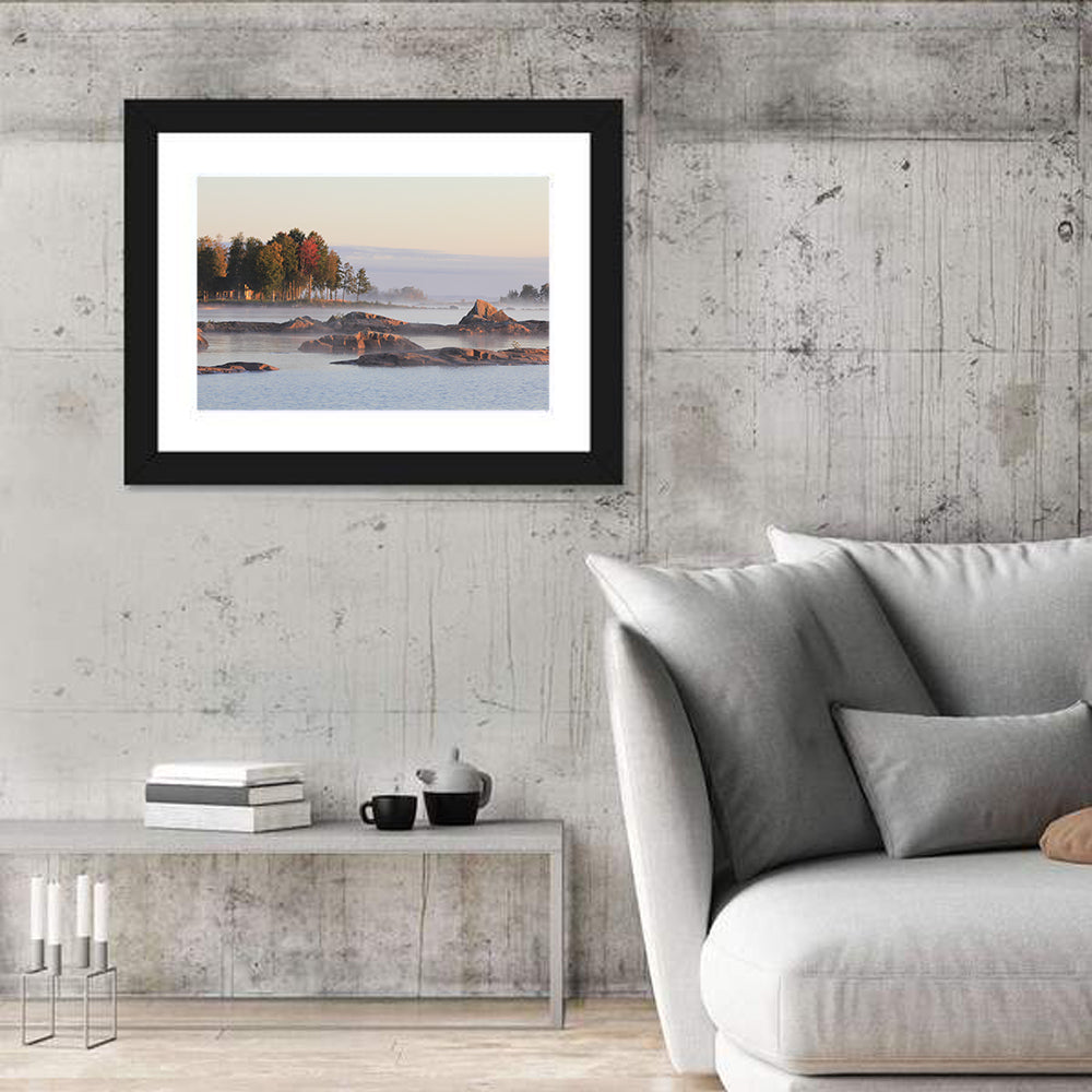 Lake Vanern Misty Shoreline Wall Art