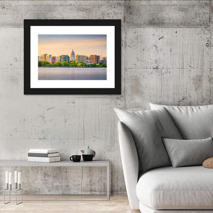 Madison Skyline at Lake Monona Wall Art