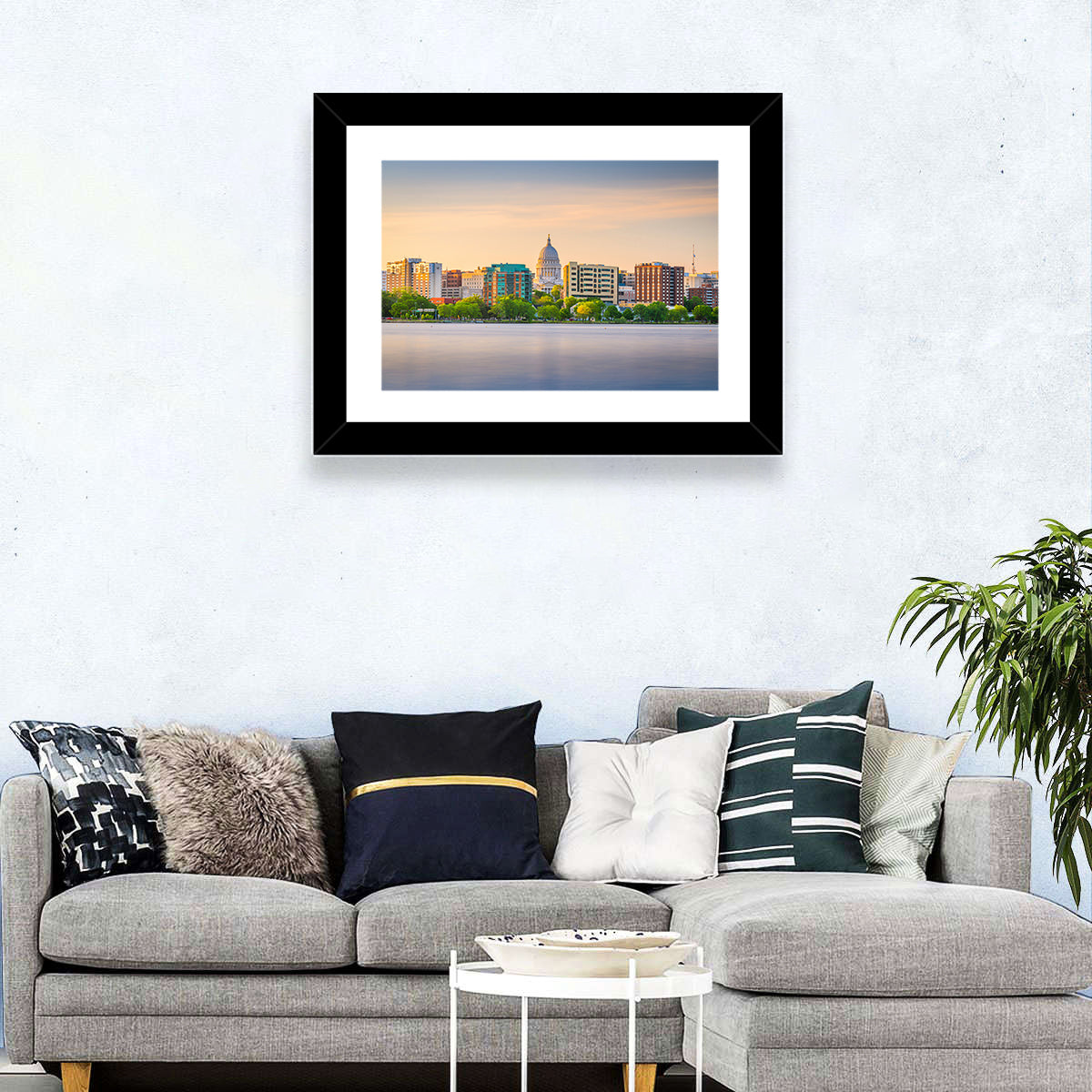 Madison Skyline at Lake Monona Wall Art
