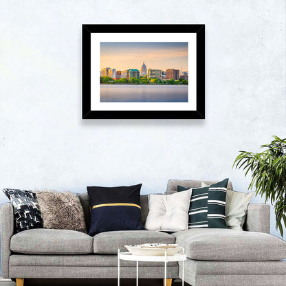 Madison Skyline at Lake Monona Wall Art