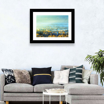 Misty Xinjiang Village Wall Art