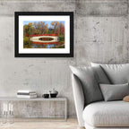 Tenney Park Stone Bridge Reflection Wall Art