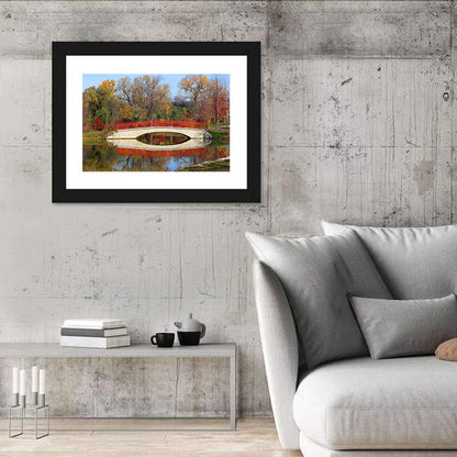 Tenney Park Stone Bridge Reflection Wall Art