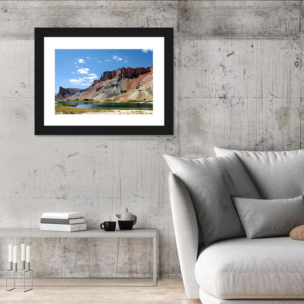 Band-e Amir Lakes and Rock Spire Wall Art