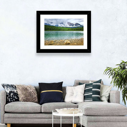 Patricia Lake Cloudy Peaks Wall Art