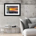 Meredith Bay Pier at Sunrise Wall Art