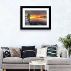 Meredith Bay Pier at Sunrise Wall Art