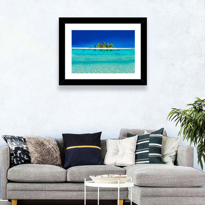 Tranquil Split-level Tropical Island Seascape Wall Art