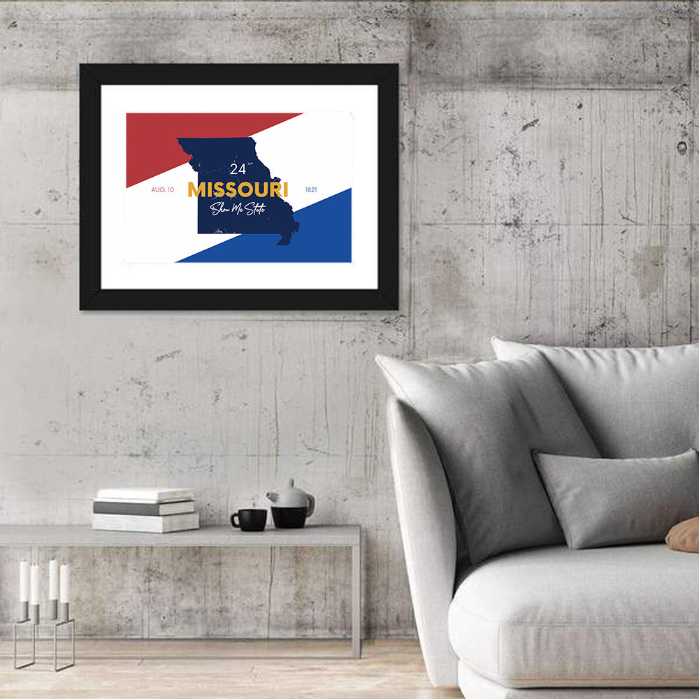 Missouri Map, Show Me State Wall Art