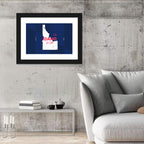 Idaho Gem State Map Wall Art