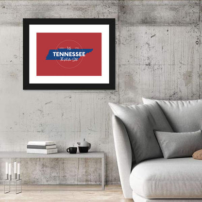 Tennessee Typographic Map Wall Art