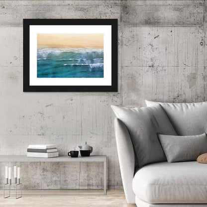 Calm Beachscape Aerial Wall Art