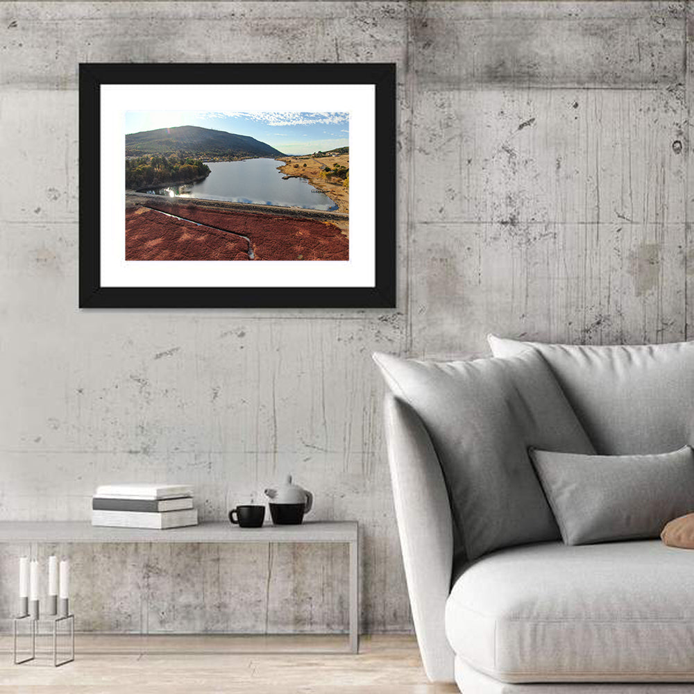 Lake Cuyamaca Aerial View Wall Art