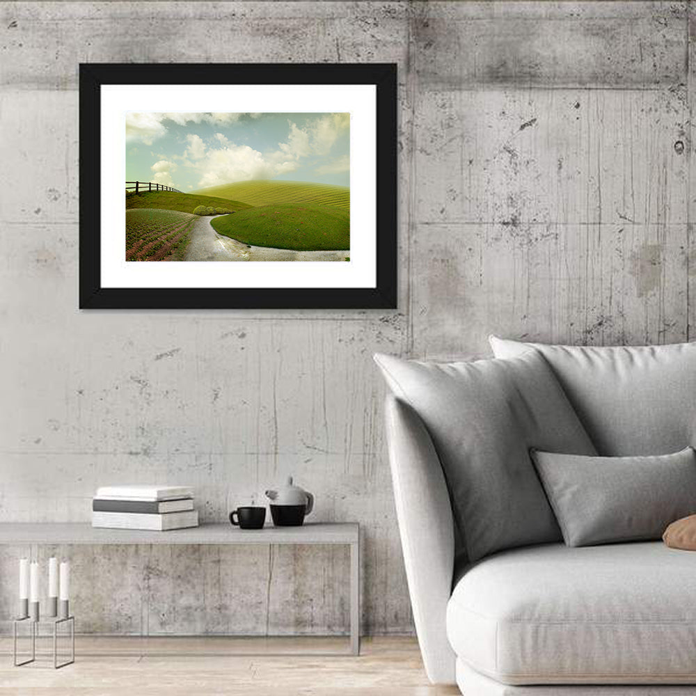 Winding Road Through Rolling Hills Wall Art