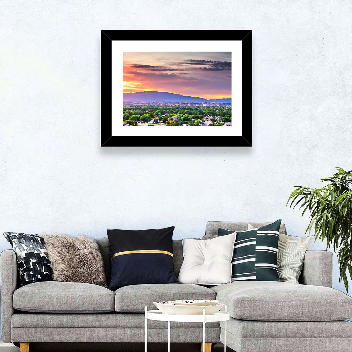 Albuquerque Skyline at Dusk Wall Art