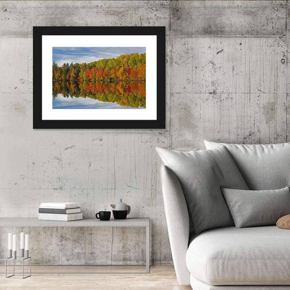 Moccasin Lake Autumn Reflection Wall Art