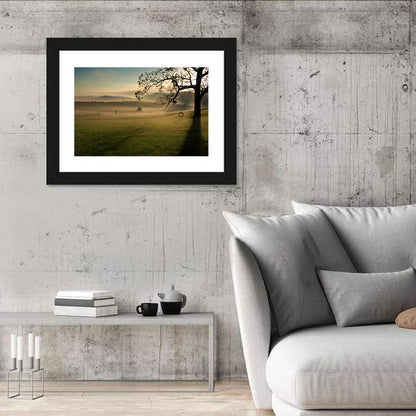 Tire Swing in Morning Mist Wall Art