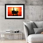 Oil Rig Silhouette Wall Art