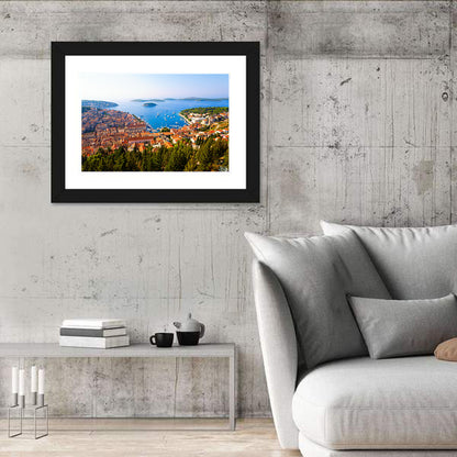Hvar Harbor Aerial View Wall Art