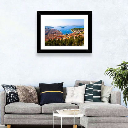 Hvar Harbor Aerial View Wall Art