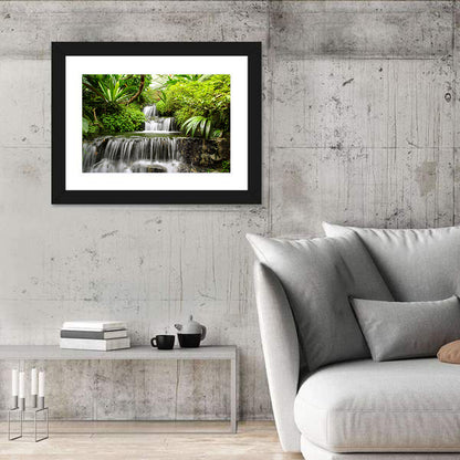 Lush Rainforest Cascade Wall Art