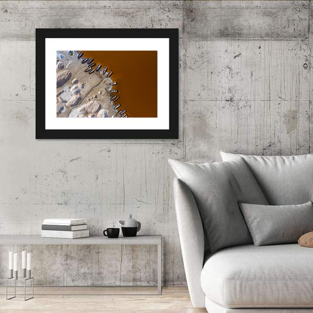 Salt Piles at Lake Retba Wall Art