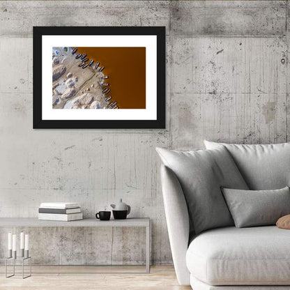 Salt Piles at Lake Retba Wall Art