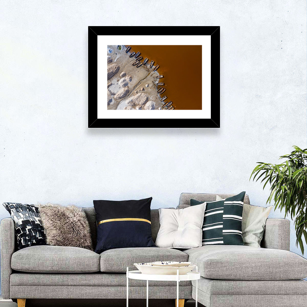 Salt Piles at Lake Retba Wall Art