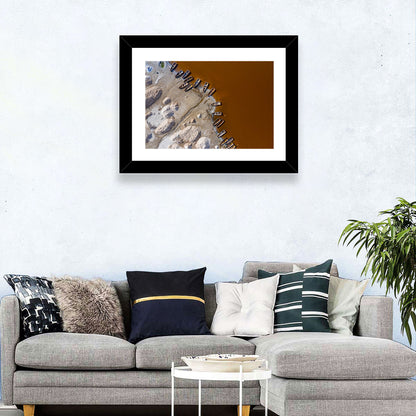Salt Piles at Lake Retba Wall Art