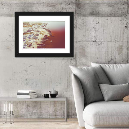 Lake Retba Shoreline Aerial Wall Art