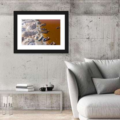 Lac Rose Boats and Salt Mounds Wall Art