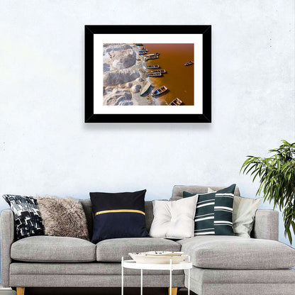 Lac Rose Boats and Salt Mounds Wall Art
