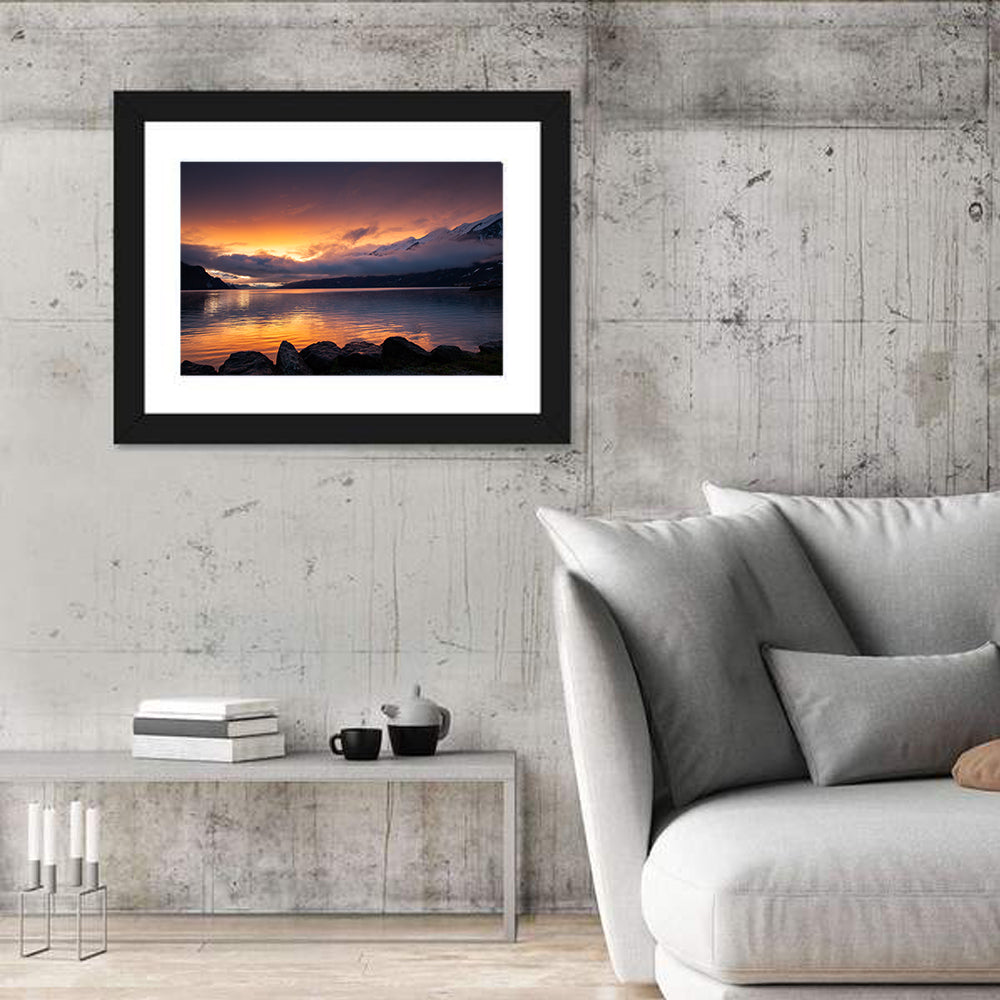 Lake Brienz Golden Dusk Wall Art