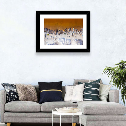 Lac Rose Boats Aerial View Wall Art