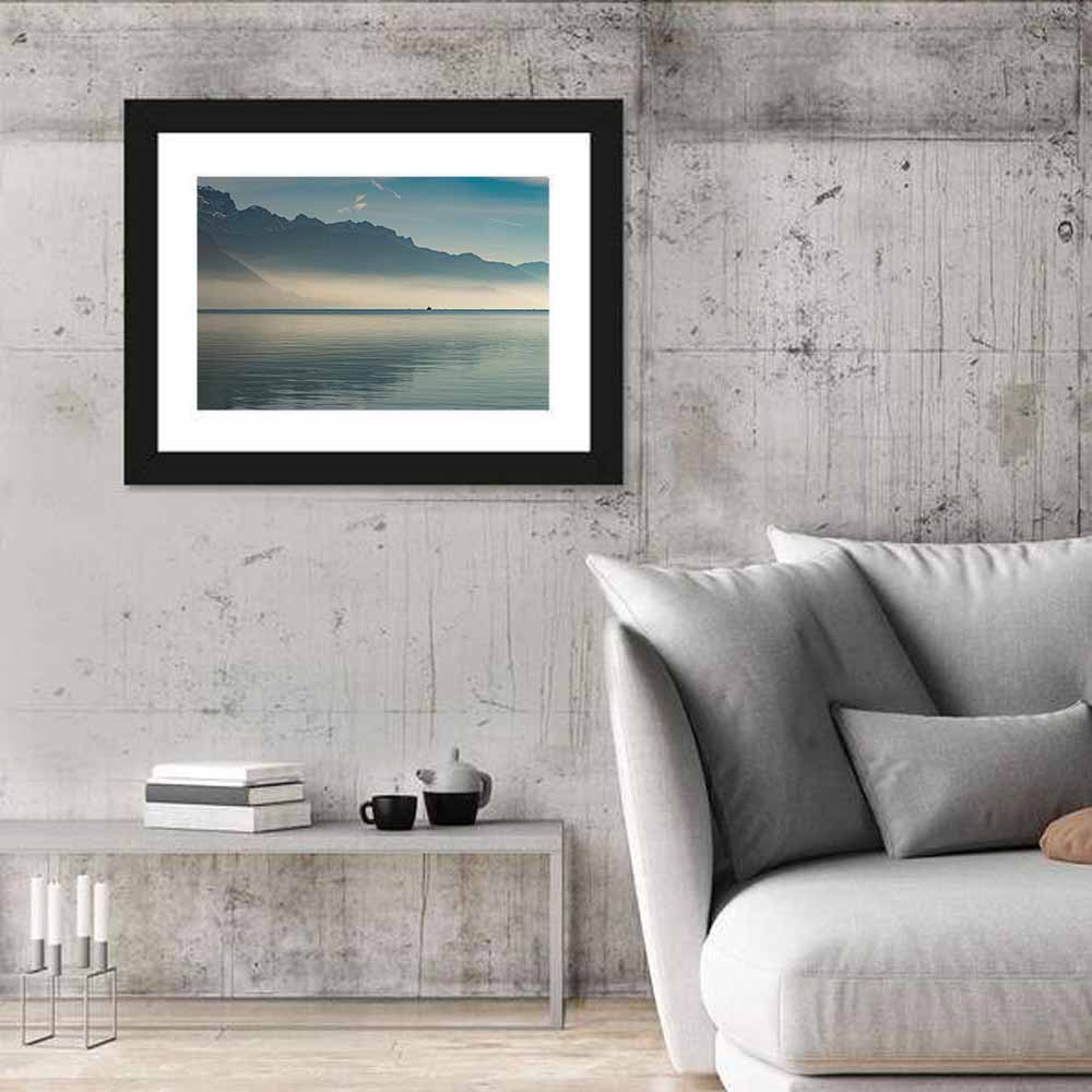 Lake Annecy Misty Mountains Wall Art