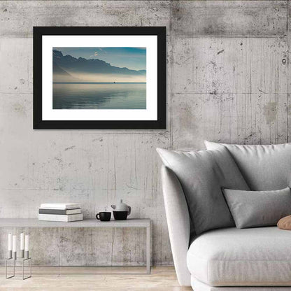 Lake Annecy Misty Mountains Wall Art