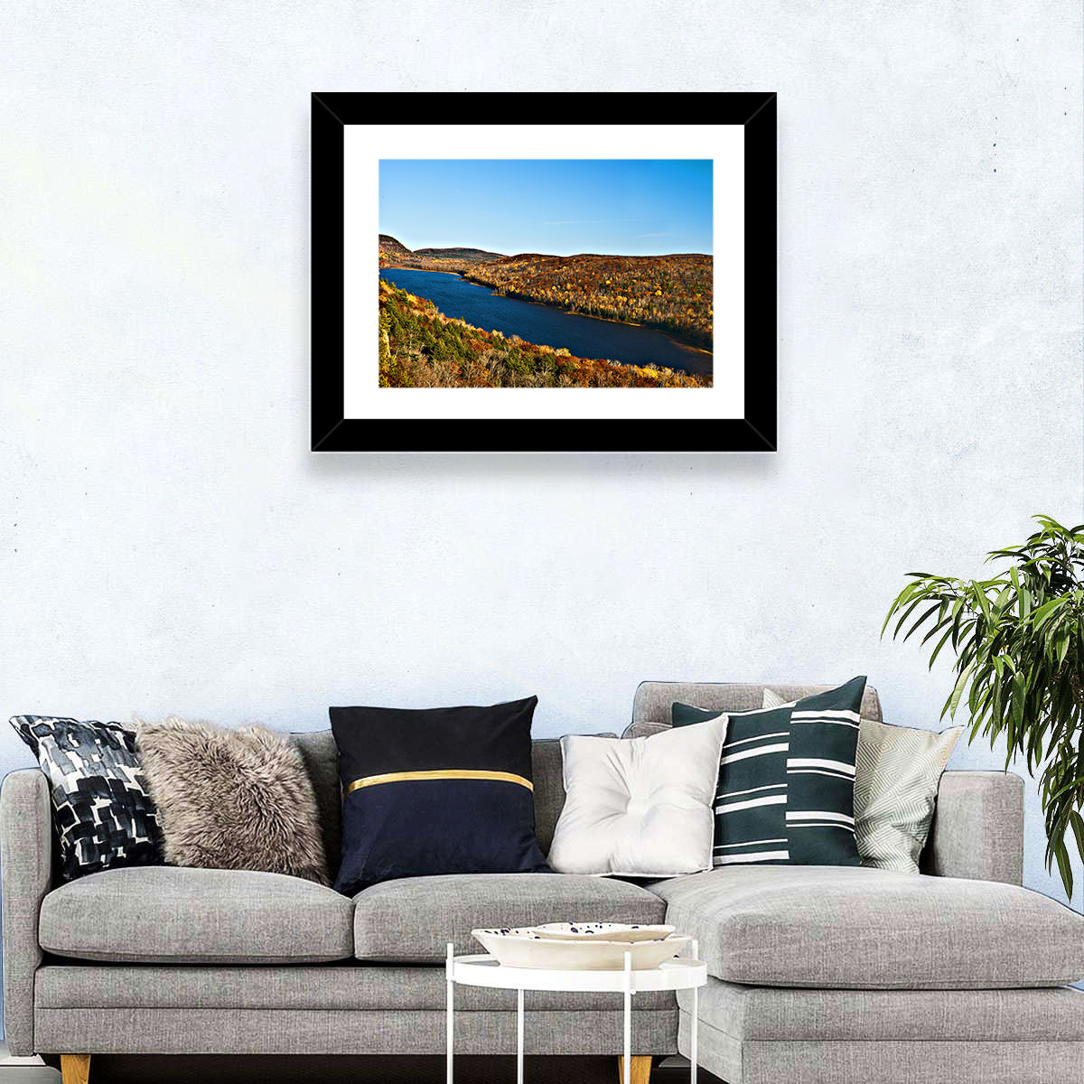 Lake of the Clouds Golden Hour Wall Art