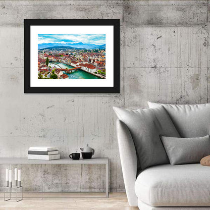 Lucerne Chapel Bridge View Wall Art