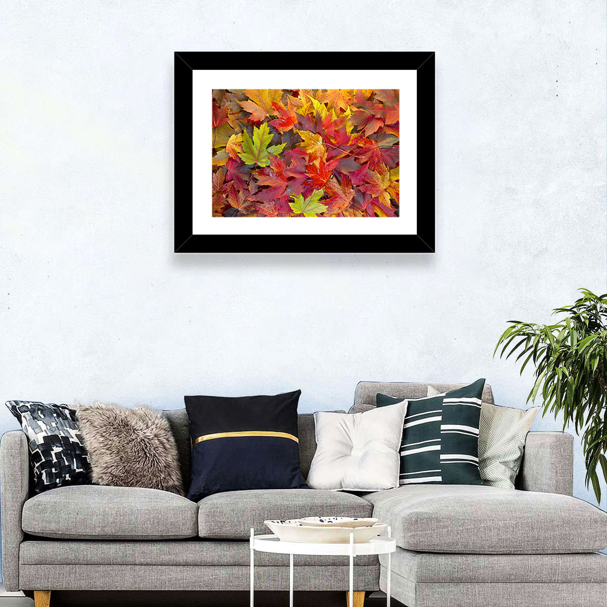 Autumn Maple Leaves Close-up Wall Art