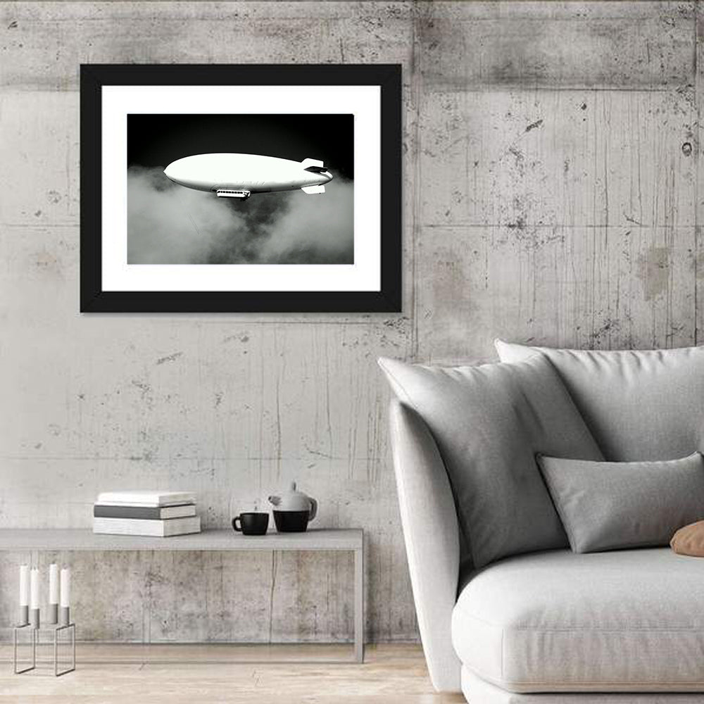 Dirigible Over Clouds Wall Art