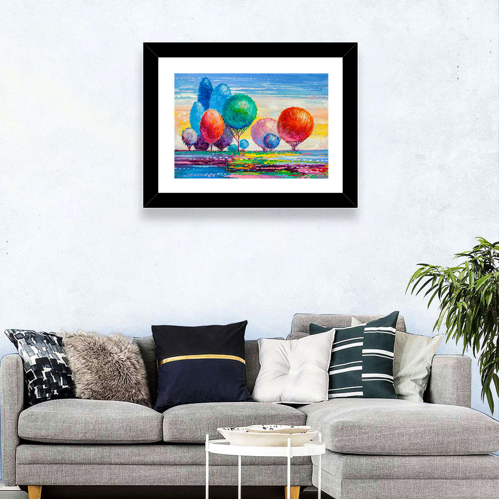 Autumn Trees at Sunset Wall Art
